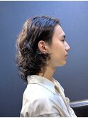 ビジネスマンバン オールバック ツーブロック ニュアンスパーマ