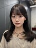 【細井指名】小顔レイヤー+透明感カラー＋髪質改善Basic￥15400→