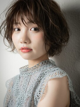 カバーヘア ブリス 戸田公園西口店(COVER HAIR bliss) くすみベージュ小顔ひし形ショートボブパーマu戸田公園20代30代