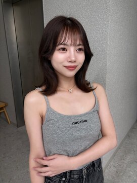 天神美容室 くびれ巻き×韓国ヘア