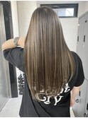 ベージュハイライトレイヤー_ボブウルフ_Y51