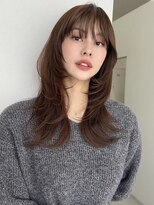 ソヨン 名駅2号店(SOYON)&nbsp;小顔ウルフ似合わせカット/ミディアムウルフ/ココアベージュz419