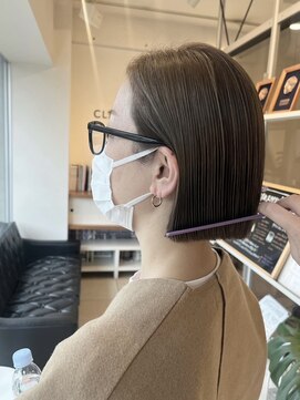 ベイコレクト(BAY COLLECT) 切りっぱなし/ボブ/ベージュカラー/ベージュ/くすみベージュ