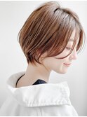 ♪グレージュインナーカラーショートカットショート髪質改善ケア