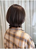 透明感たっぷり外ハネレイヤーボブ