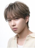 シースルーマッシュ韓国メンズヘアコンマバングフェザーパーマ