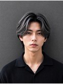 20代センターパート×バレイヤージュカラー×ハイライト