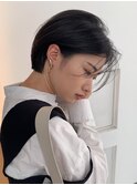 【large】透けバングミニボブ/モノトーングレージュ