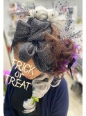 特殊ヘア ハロウィン  カール ウィッグ使用 派手可愛い 水戸