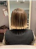 ハイライトグラデーション ボブ