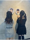 アイドルが奏でるコンサートペアヘアセット