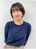 【長谷川】まるみが可愛い黒髪ショートボブ
