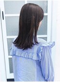 外ハネミディ×ハイライト/髪質改善