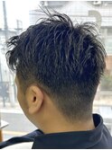 MEN'S HAIR  センターパート　ツイストスパイラル　コンマヘア