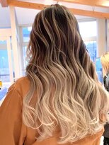 リード バイ ラグーン(LEAD by LAGOON)&nbsp;ミルクティーベージュダブルカラーハイライトバレイヤージュ