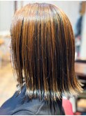 20代30代ハイライトバレイヤージュベージュカラー立体感透け感