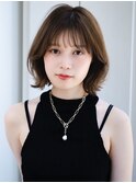 レイヤーカットレイヤーロングヌーディベージュアースカラー
