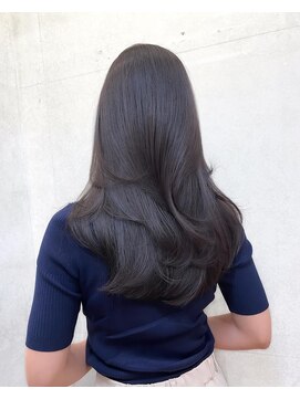 サイン 渋谷(SIGN) 韓国ヘアーハッシュカットレイヤーカットグレージュブリーチ無し