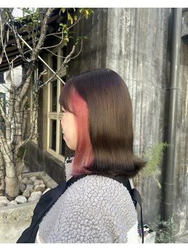エニーテラス(Eny Terrace) ash brown × coral pink / earring color