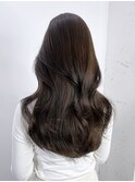 フェミニンロングマロンベージュ似合わせカット_ba538181