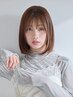 【ブリーチなしで高発色・透明感】カット＋透明感ダブルカラー￥10900