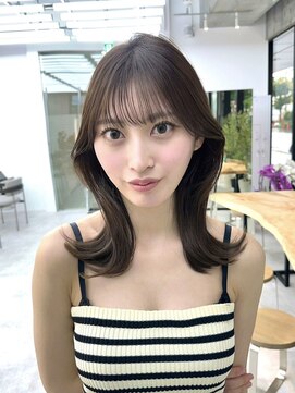 ビューブルー 亀戸錦糸町(VIEW BLUE) 美髪カールピンクブラウン韓国レイヤーロングセミディ顔周り前髪