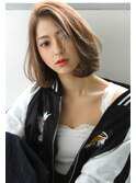 【ROSE】大人ボブ＿センターパートボブ＿ハイライト＿ブリーチ
