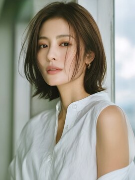 アルトリスト(Altruist Aging×HAIR&SPA) ★ダークアッシュ大人ガーリーボブ着物ミディアムレイヤーカット