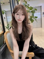 エレノア トーキョー 恵比寿(ELEANOAH TOKYO)&nbsp;髮質改善パーマレイヤーカット　デザインカラーオリーブベージュ