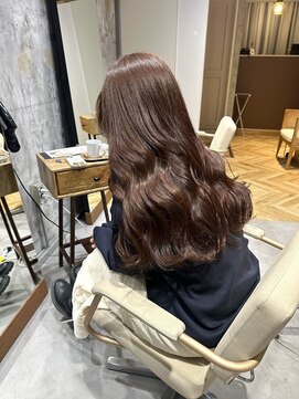 エス 大阪梅田店(es) ほんのりオレンジのブラウンカラー
