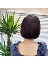 アオ 岡野 横浜(a-o)&nbsp;【安藤貴志】レッドオレンジxミニボブ＊