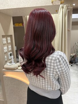 ブリーチなしダブルカラー　チェリーレッド