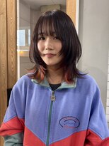 スート(suit.)&nbsp;インナーカラ×ミディアムウルフカット