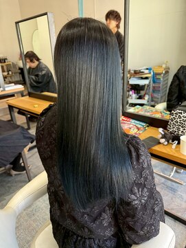 リルーム(re-room) ブルーブラック/艶髪ストレート/髪質改善