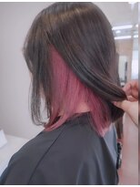 ルッカヘアガーデン 鶴ヶ島店&nbsp;インナーカラーBLACK×PINK