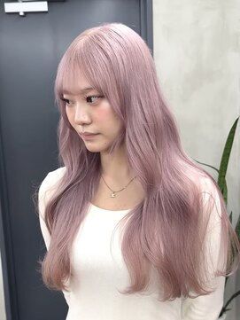 ニコトウキョウ 新宿(nico TOKYO) ピンクダブルカラーミルクティーホワイトパープルハイトーン韓国