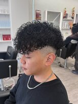 ルースト 南堀江店(ROOST) 刈り上げセンターパート/波巻きツイストスパイラル/南堀江