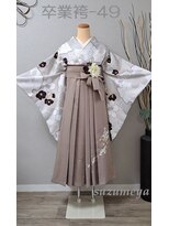きものサロン すずめ屋 レンタル卒業袴-49 黒椿 (袴、帯色変更可)