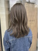 ニコリヘアワークス(nicori hair works) ロング×ローレイヤー×ナチュラルベージュ1