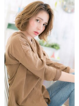 ミック ヘアアンドメイク アップ 駒込店(miq Hair&Make up) 外国人風モカベージュエアリーミディで抜け感グラマラス