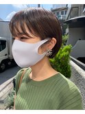 シースルーバング耳掛けミニボブ