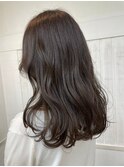 大人かわいいくびれミディーラベンダーインナーカラー