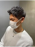 グレーカラー×アップバングショート