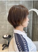 大人ショートヘアイルミナカラー/グラデーション/