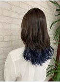 大人クール/ネイビーグラデーション