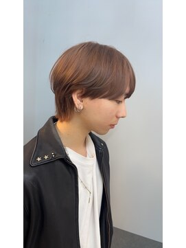 オズ(OZ) イメチェンハッシュカットフルバング似合わせレッドブラウン