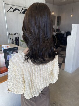 シェル 津山の手店(shel) 大人可愛い艶感抜群チョコレートブラウン韓国風レイヤー