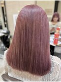 ブリーチカラー大人可愛いピンクラベンダーベージュベビーピンク