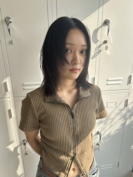 ノートエートル 西金沢(Nought etre) 20代/30代/ハッシュカット/ミディアムレイヤー/韓国風ヘア
