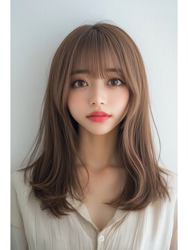 カグヤ(Kaguya) くすみカラー/くびれレイヤー/大人かわいい/透け感